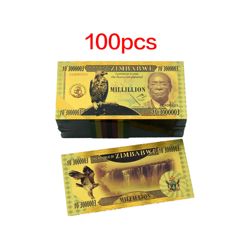 100 pz/set banconote dello Zimbabwe banconote in