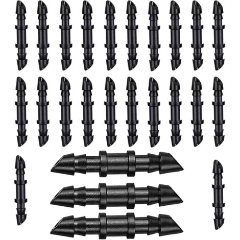 100 raccords d'irrigation goutte à goutte pour tuyau de 1/4" pour pelouse,