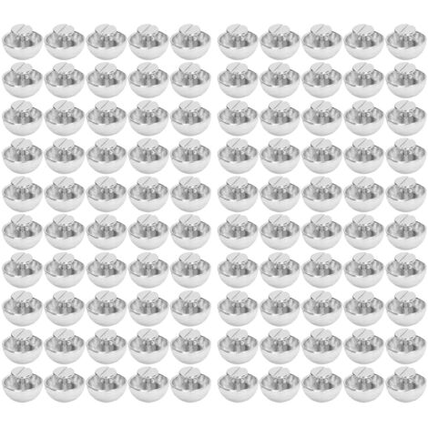 100 Rivets Ronds à Tête Plate 15mm en Alliage Dur pour Travail du Cuir et Accessoires Mode
