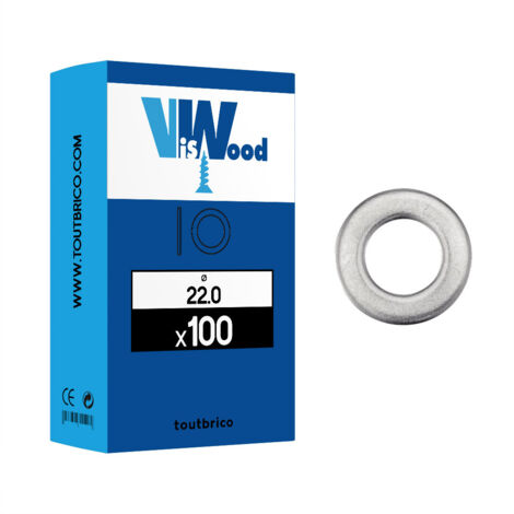 100 rondelles Ø 22mm type Z zingué - Viswood