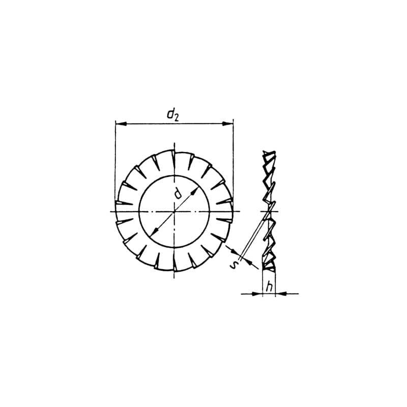 100 rondelles à dents A3.2 Toolcraft D6798 194752