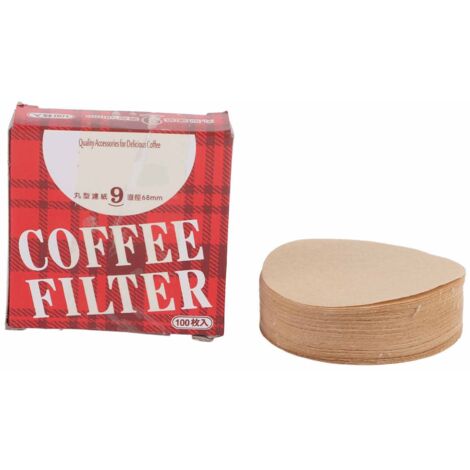 100 runde Kaffeefilter aus Nadelholz, Zubehör für Filterkaffeemaschinen – für Zuhause/Büro, Größe 9