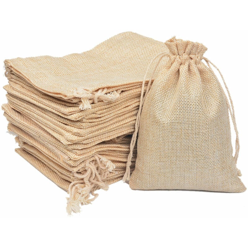 100 sacchetti di lino con coulisse 5,1 'x 7,1'