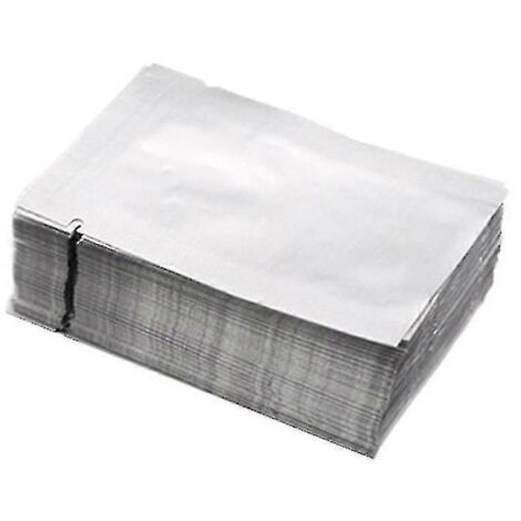 100 sachets de conservation alimentaire en aluminium argenté à ouverture frontale, thermoscellables, 10 x 15 cm