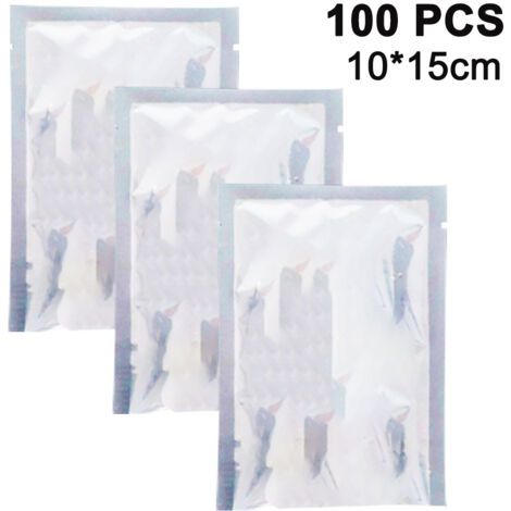 100 sachets sous vide, sachets prédécoupés pour la fermeture des aliments, adaptés au stockage des aliments thermoscellés, sachets hermétiques et anti-odeurs.