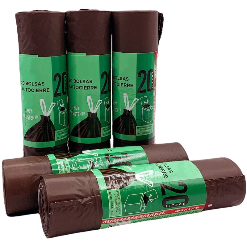 Wellhome - 100 sacs de déchets avec une capacité de 20l auto-attentionné chacun