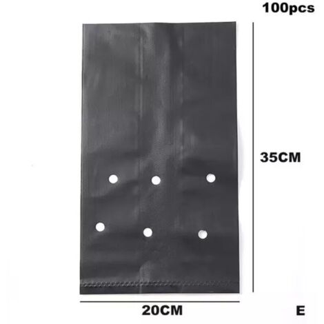 100 sacs de pépinière en PE - Pots de culture plastique avec trous de drainage - Pour semis. fruits. légumes. fleurs - Jardinage