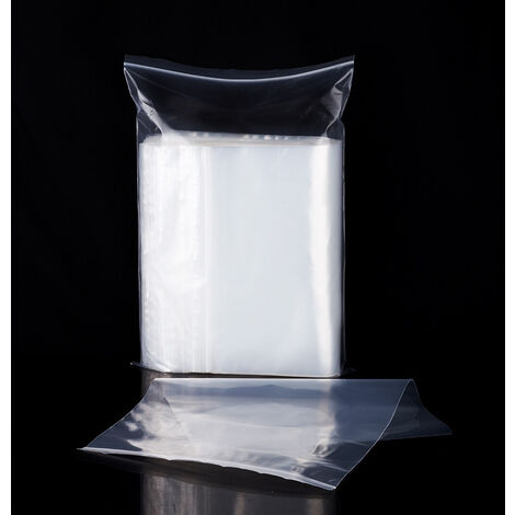 Petit sachet plastique translucide à fermeture à glissière 14x20cm