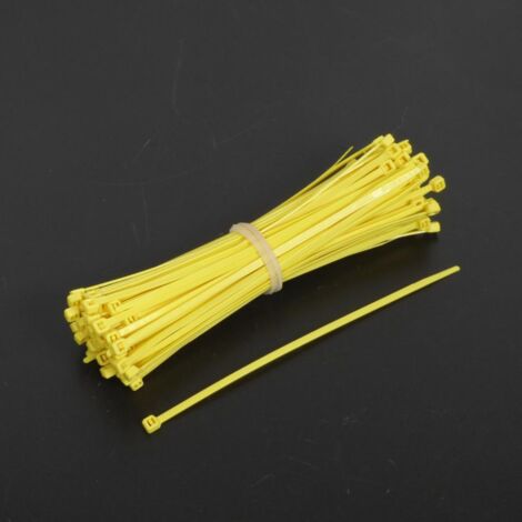 100 Schlauchschelle Nylon gelb 3.6x180 Rilsan gezahnt Motorrad