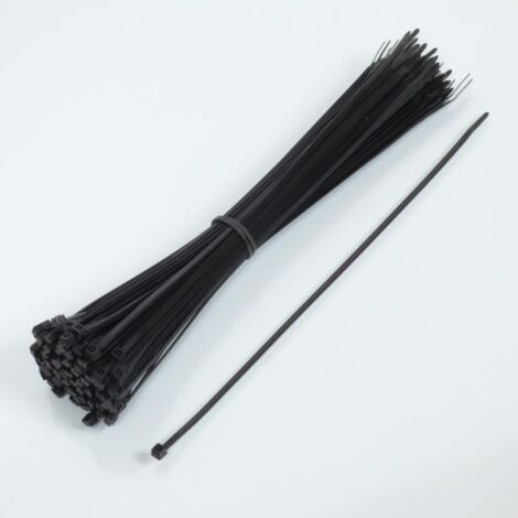 100 Schlauchschelle Nylon schwarz 3.6x300 Rilsan gezahnt Motorrad