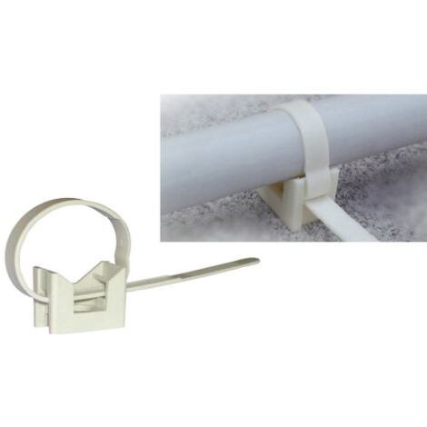 100 serre-cA bles avec base en nylon pour tuyaux Pince de 40/63 mm