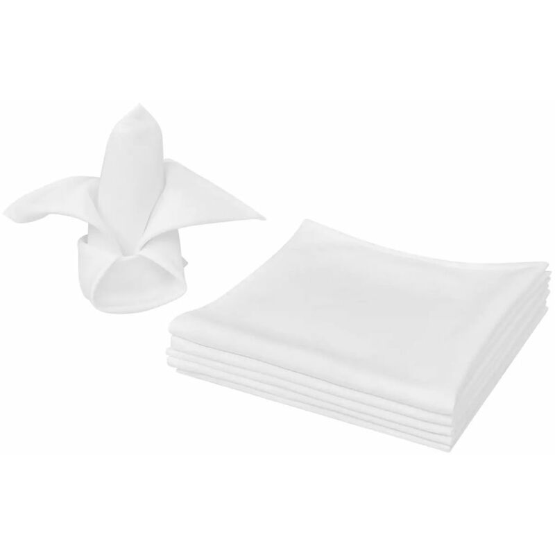 

100 servilletas blancas de tela 50 x 50 cm