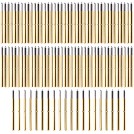 100 sondas de prueba P125-B de 2,0 mm con resorte y puntas de detección de prueba con pines Pogo de latón