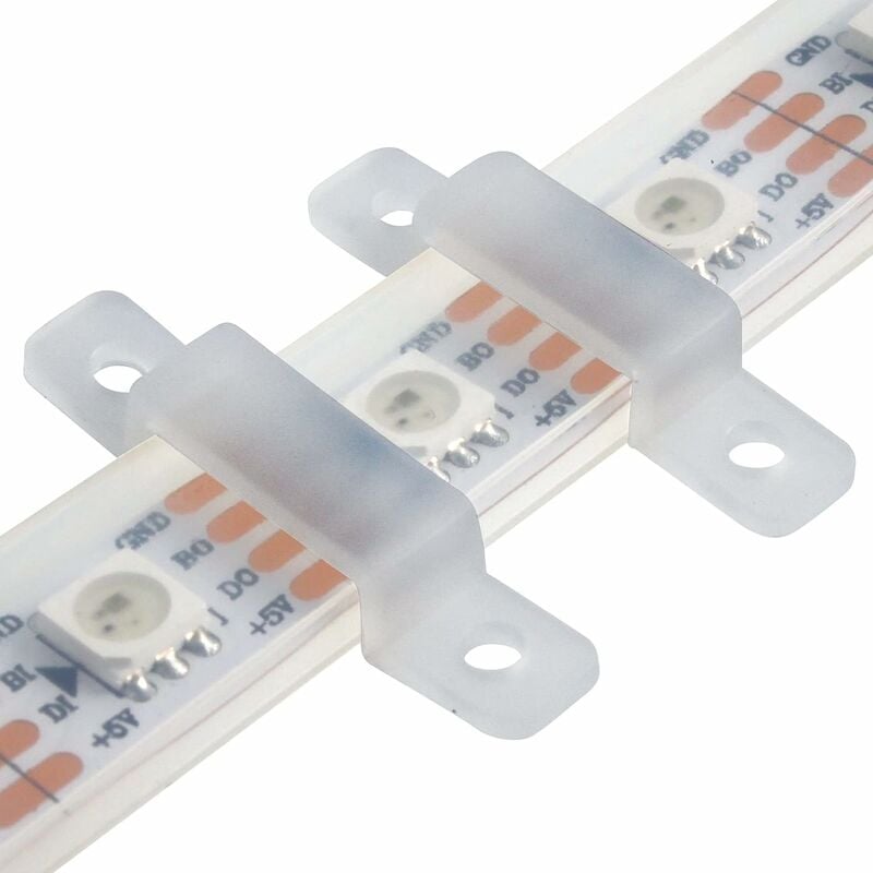100 Stück 10 mm 5050 LED-Streifen Silikon-Montageclips | 09466991152226