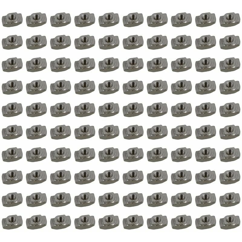 100 stücke Kohlenstoffstahl Europäischer Standard T-Mutter M4 Gewinde 10 x 6 x 4 mm Silber | 07007910197236 100 stücke Kohlenstoffstahl Europäischer Standard T-Mutter M4 Gewinde 10 x 6 x 4 mm Silber | 07007910197236