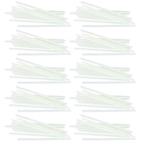 100 stick di colla a caldo trasparente da 7 x 200 mm per riparazioni e hobby creativi.
