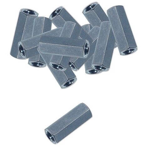 100 Stk. Sechskant-Distanzmuffe Gewindemuffe M 8 x 30 mm - Stahl verzinkt