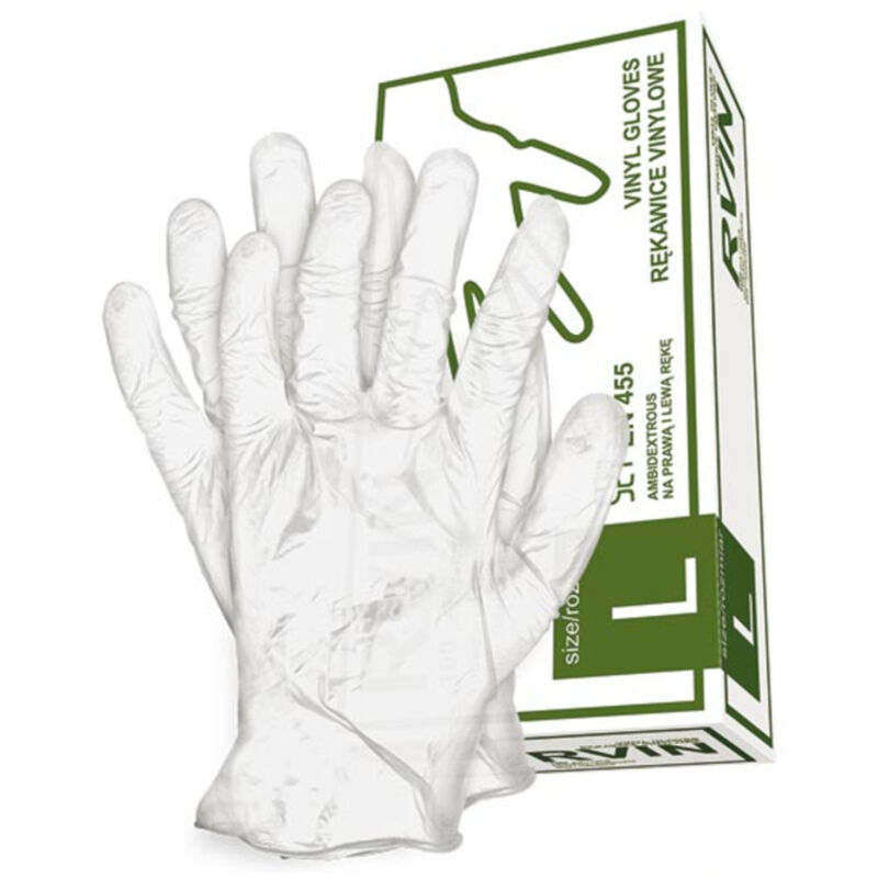 Image of 100 Stk. Vinyl Einweghandschuhe Lebensmittelzulassung m