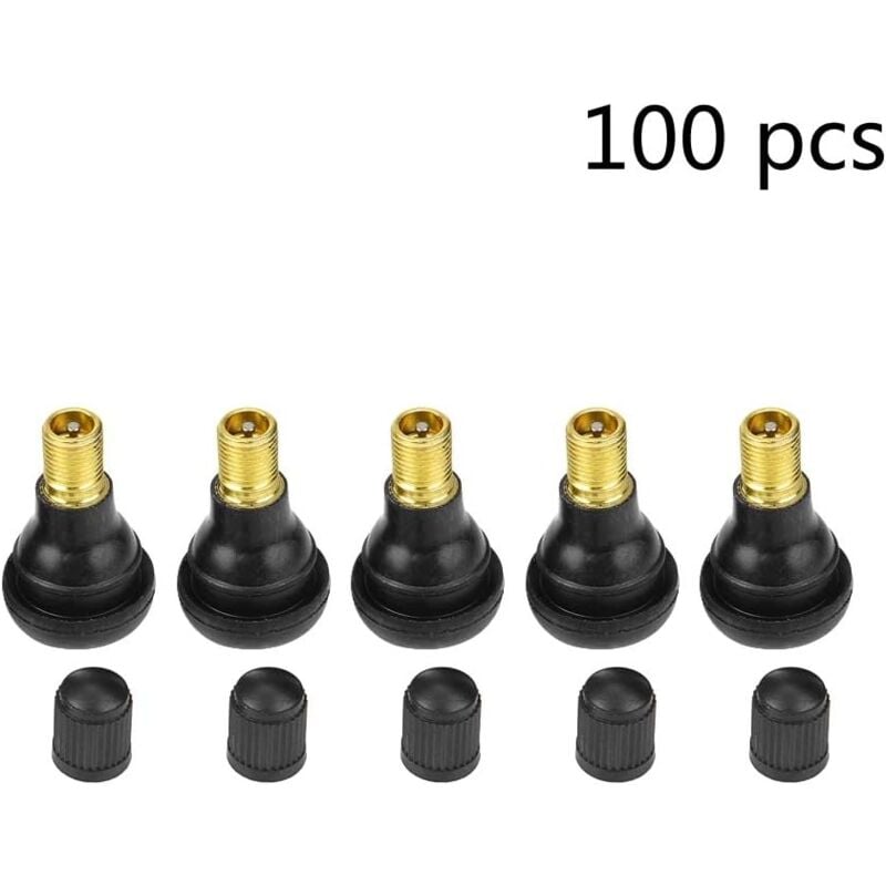 Image of ZVD - 100 Stück Reifenventile – Snap-in – Universal-Ersatz für Autos, Motorräder – Reifenventil