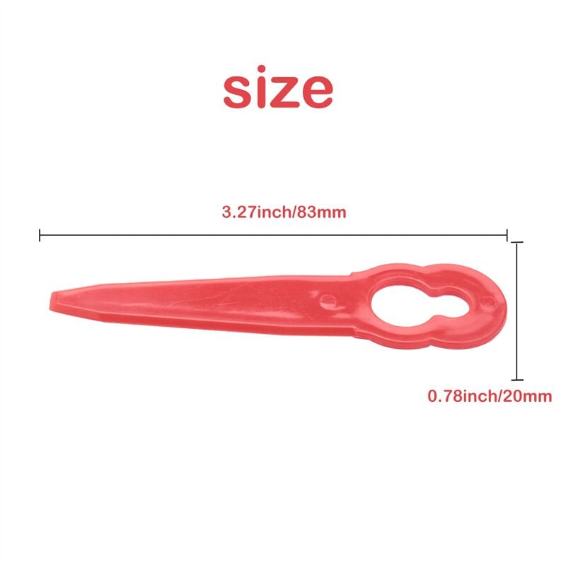 Image of Tlily - 100 StüCke Kunststoff Klingen ZubehöR für Polycut 2-2 45 Rasen MäHer Trimmer Gras