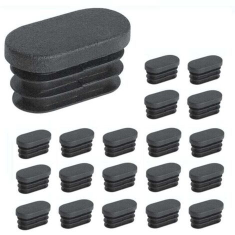 100 Stück 15x30mm Kunststoff-Endkappen, für Möbelbeinrohre, ovale Endkappen, für Stuhlbeine, Kunststoffkappen, für ovale Rohre