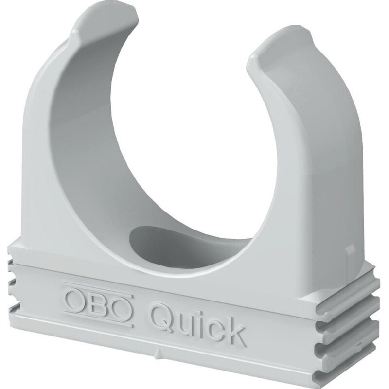 100 Stück Obo Bettermann Quickschellen Rohrschellen Lichtgrau M20