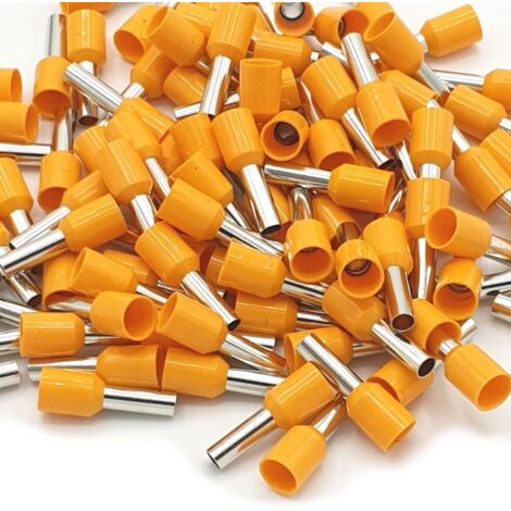 100 Stück 4mm² isolierte orange Einzelkabelschuhe