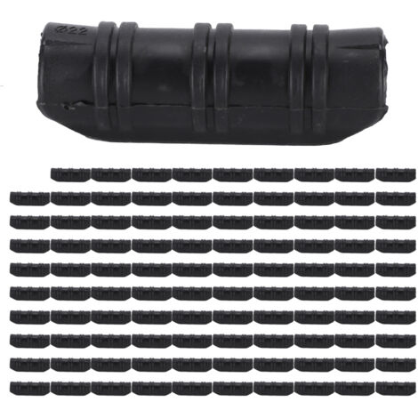 100 Stück Gewächshausrahmen-Rohrschellen, Gartenfolien-Sonnenschirmnetz-Befestigungsklemmen, Verbinder 22 Schwarz.