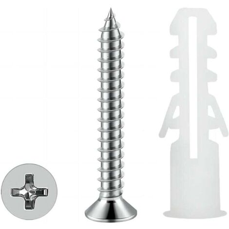 100 Stück Gipskartondübel, mit M6 x 30 mm Schrauben, Gipskartondübel, für Hohlwandmontage
