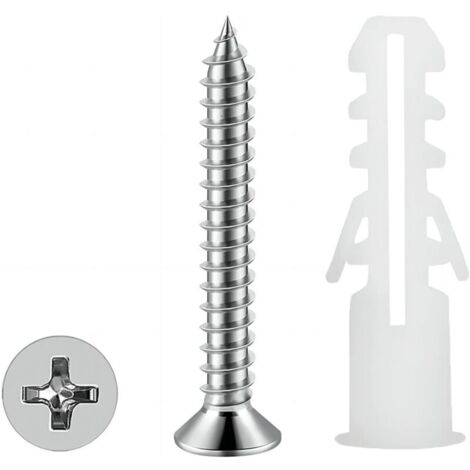 100 Stück Gipskartondübel, mit M6 x 30 mm Schrauben, Gipskartondübel, für Hohlwandmontage