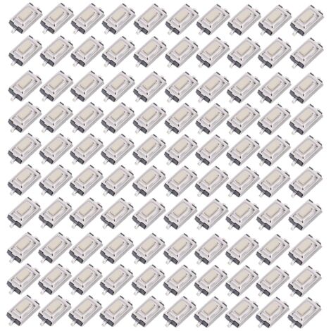 100 Stück hochempfindliche, schnell reagierende taktile Momenttaster SMD 3 x 6 x 2,5 mm