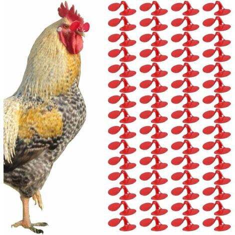 LINGHHANG 100 Stück Hühnerbrille, kleine Anti-Picking-Hühneraugenbrille mit Bolzen, Hahn-Hühnerpick-Prävention, Fasanenschutz, generisch