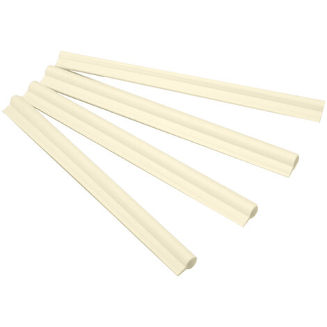 100 Stück Klemmschienen in beige Abschlussleiste für PE-Sichtschutzstreifen