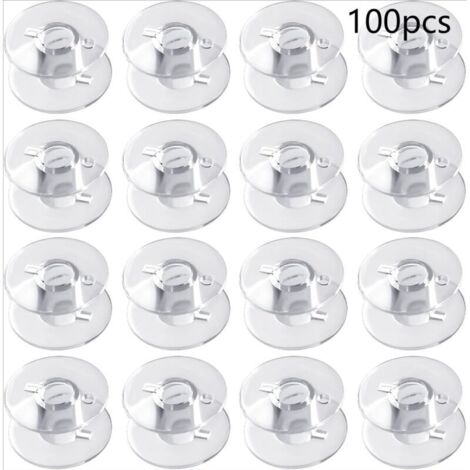 100 Stück Kunststoffspulen, transparente Nähmaschinenspulen für Brother, Singer, Kenmore, Janome und die meisten anderen Nähmaschinen