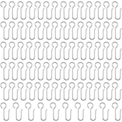 100 Stück Metall-Gardinenhaken, Gardinenhaken, Gardinenclips für Fenstergardinen, Duschvorhänge