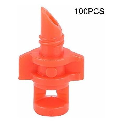100 Stück Micro Sprinkler, 360° Garten Micro Sprinkler Düse Brechung Spray Zerstäuber Sprinkler (rot)