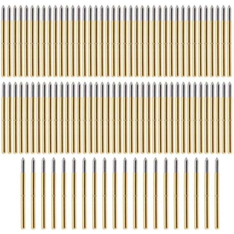 100 Stück P125-B 2,0 mm Prüfspitzen, Federprüfspitzen, Messing-Pogo-Pins, Prüfspitzen/Leitungen