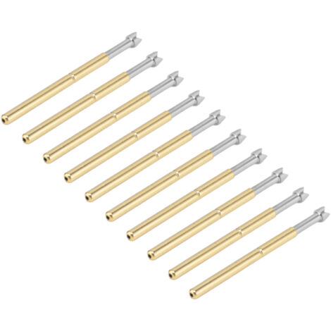 100 Stück Q-Typ Pogo-Pins, 4-poliger Kopf, Messing und Edelstahl, 5 A Stromstärke, Leiterplattentest, einfacher Austausch