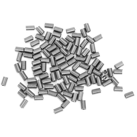 100 Stück Reduzierstücke für Außen- und Innengewinde, Reparaturwerkzeug, Muttern, Edelstahl-Befestigungselemente M4x0,73D