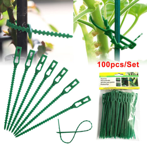 100 Stück verstellbare Pflanzenbinder für Rosen und Sträucher, flexible Gartenbinder für Kletterpflanzen