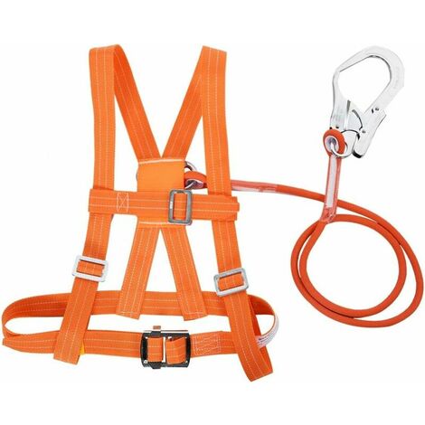 100 % sûr : la ceinture de sécurité a une capacité de charge élevée et la boucle est en acier allié, qui ne tombera pas. Toutes les connexions et les sangles du harnais sont très solides avec des renf