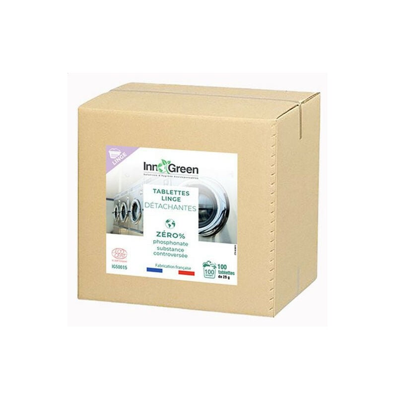 100 Tablettes Linge Detachantes 25g Ecocert Innogreen