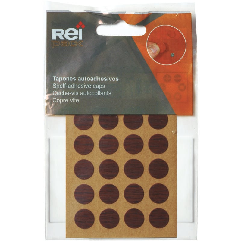 

REI - Tapones para Ocultar Tornillos | Embellecedor Tapa Tornillos | Fabricado en PVC | Acabado en Wengué | Medidas 170*120*10 mm | 4000 Unidades