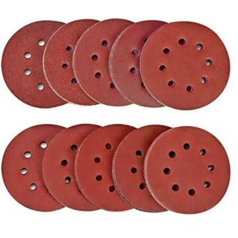 100-teiliges Schleifscheiben-Set, Schleifscheiben in den Körnungen 40/80/120/180/320/600/800/1000/1500/2000, 125 mm Durchmesser, ideal zum Schleifen, Polieren und Entrosten, HSDPS5M100, Winkelschleife