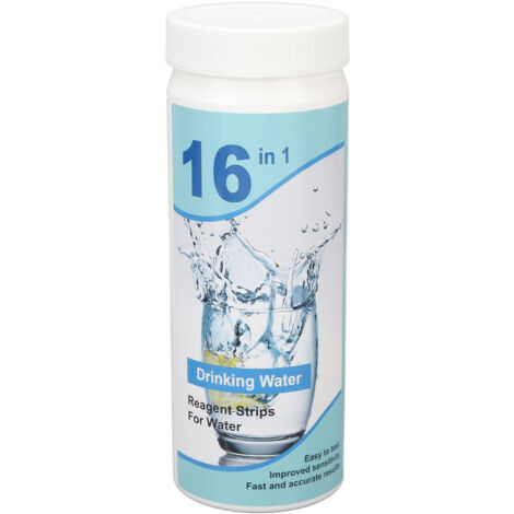 100 Tests d'Eau Multifonctions 16 en 1 pour Bassin, Spa et Eau du Robinet - Analyse Qualité Eau Rapide
