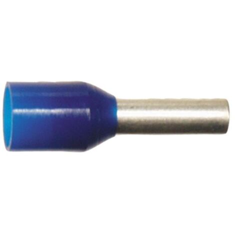 100 tetes de cable 2.5mm2 a sertir Bleu