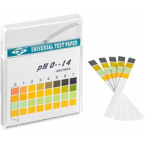 100 tiras reactivas de pH, papel de prueba de tornasol, rango de medición 0-14, papel indicador universal, prueba de acidez para acuarios, agua potable——