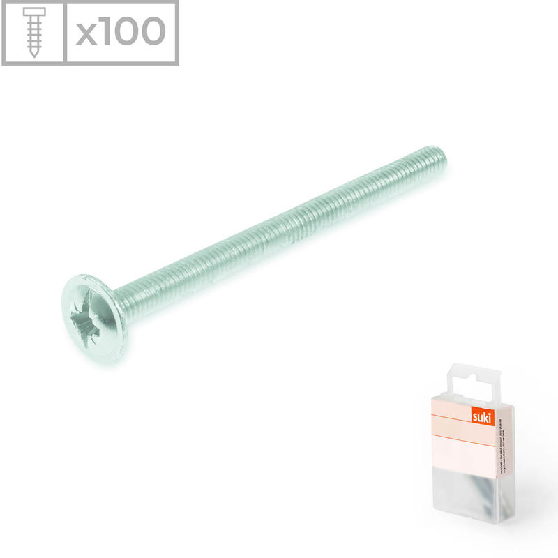 

100 Tornillos de carpintero de estrella fabricados en acero zincado, medidas 4x25mm