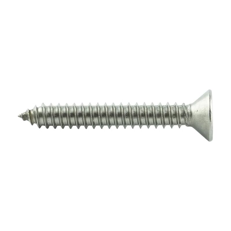 100 tornillos Torx de acero inoxidable para aglomerado de 4 x 10 mm, rosca completa, tornillos para construcción de madera con cabeza avellanada,