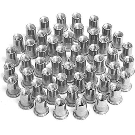 100 tuercas remachables M4 M5 M6 M8 con inserción roscada, de acero inoxidable, para reparar muebles, decoración y manualidades.